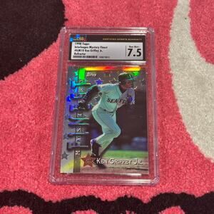 Ken Griffey Jr – 1998 Topps Interleague Mystery Finest Refractor #ILM10 CSG 7.5